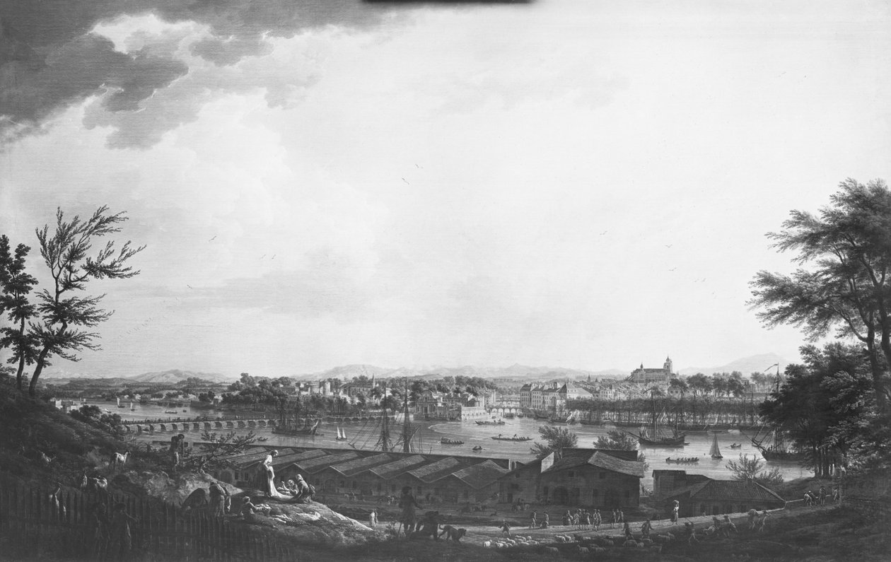 1761 kalenin yarısından aşağı görülen Bayonne görünümü by Claude Joseph Vernet