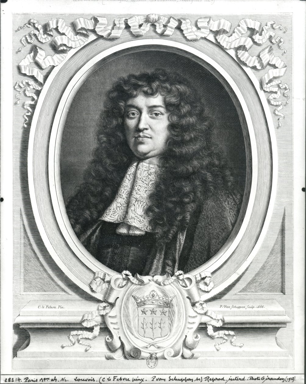 Francois-Michel Le Tellier (1643-1715) Louvois Marquis, Jacques van Schuppen tarafından oyulmuş, 1666 by Claude Lefebvre