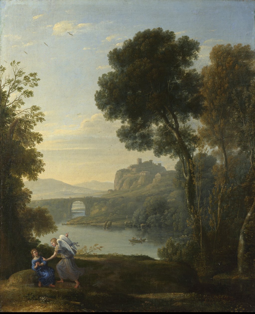  Landscape with Hagar and the Angelnn  by Claude Lorrain