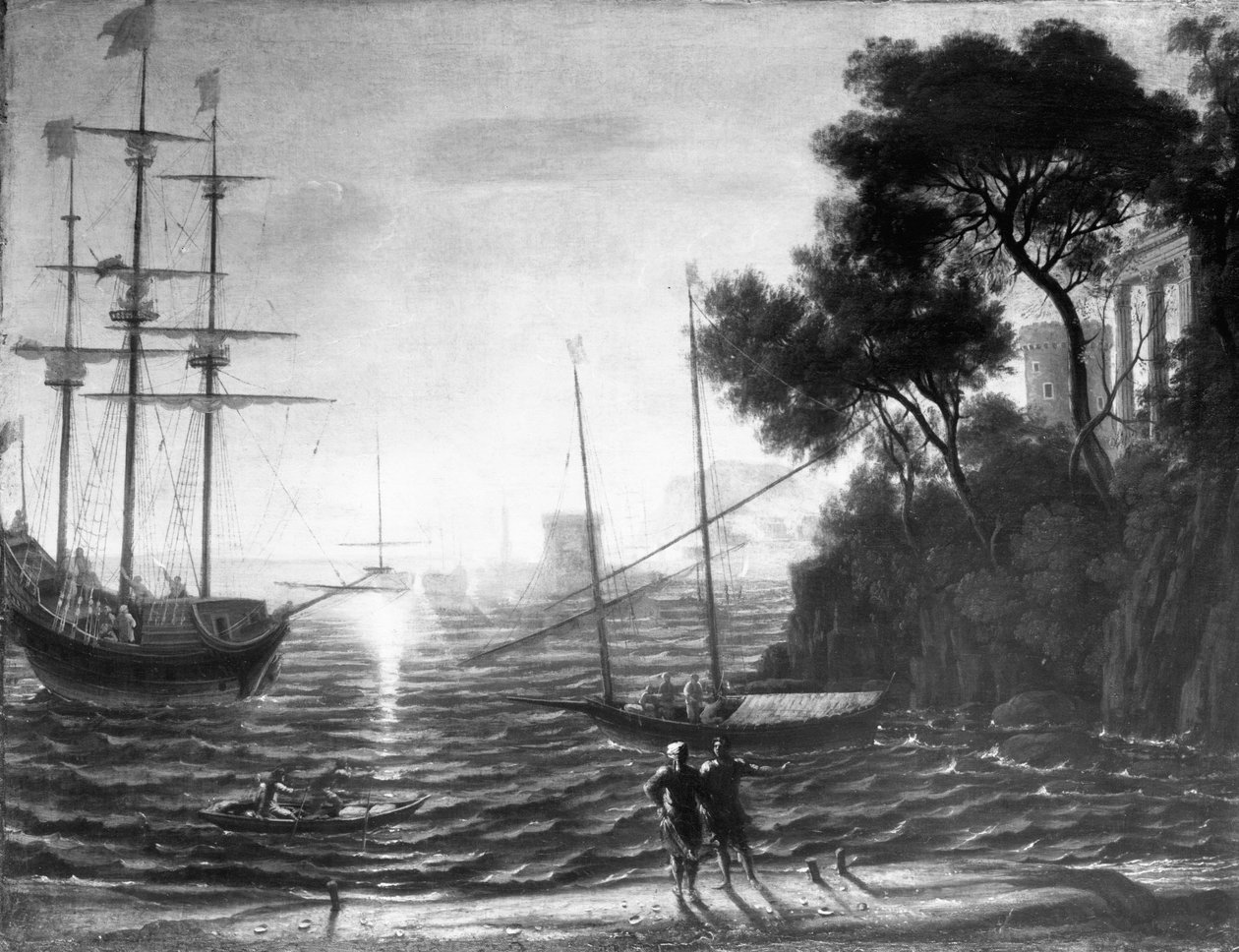 Gün Batımında Klasik Liman by Claude Lorrain