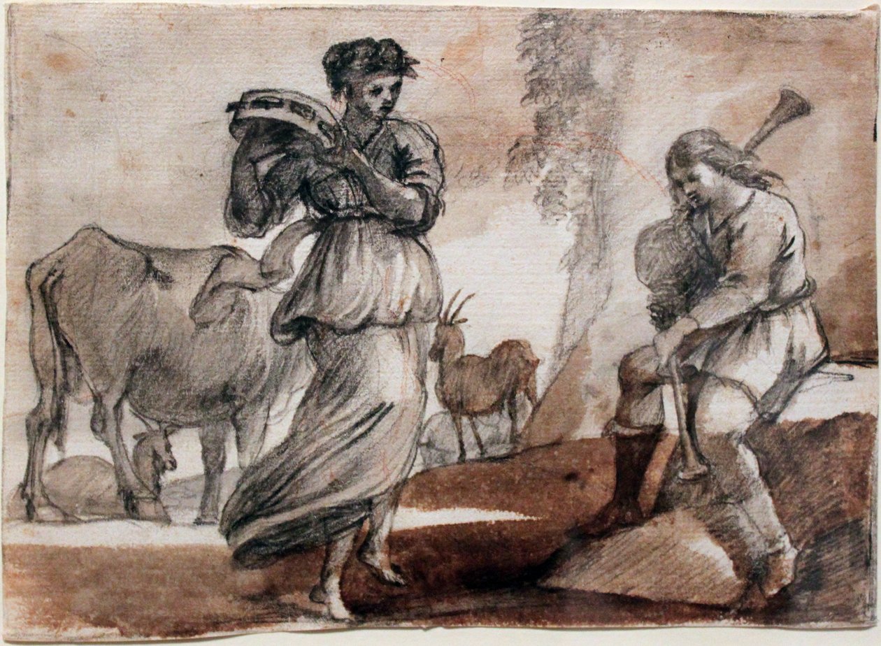 Tef ve Gayda ile Dansçı by Claude Lorrain