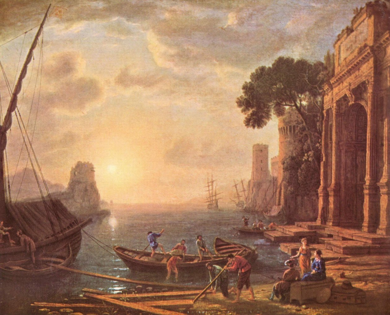 gün batımında liman by Claude Lorrain