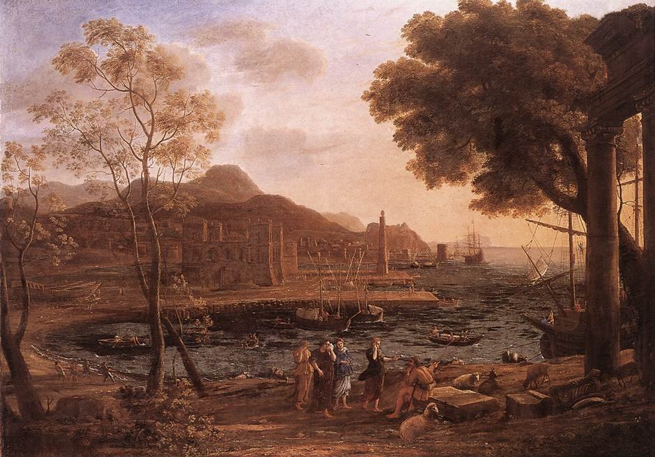 Kederli Heliades ile Liman Sahnesi by Claude Lorrain