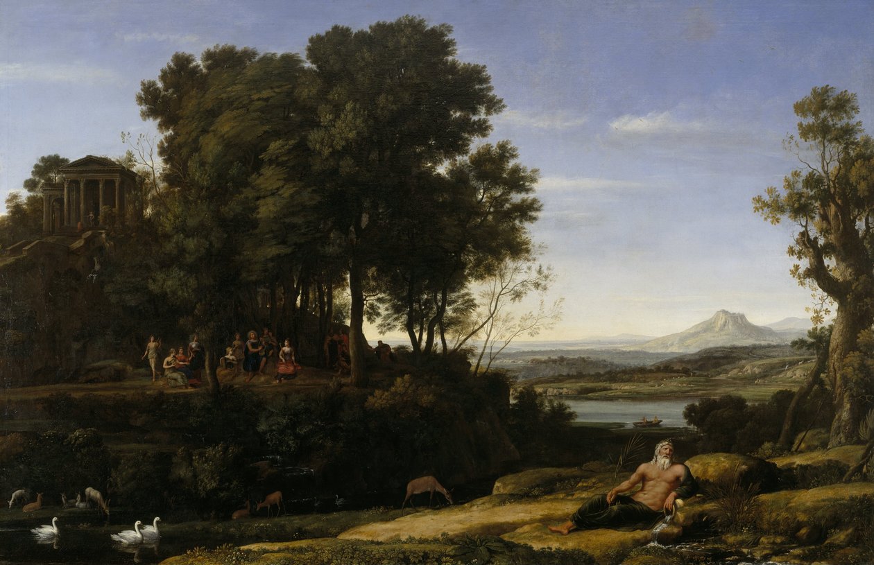 Apollon ve İlham Perileri ile Manzara by Claude Lorrain