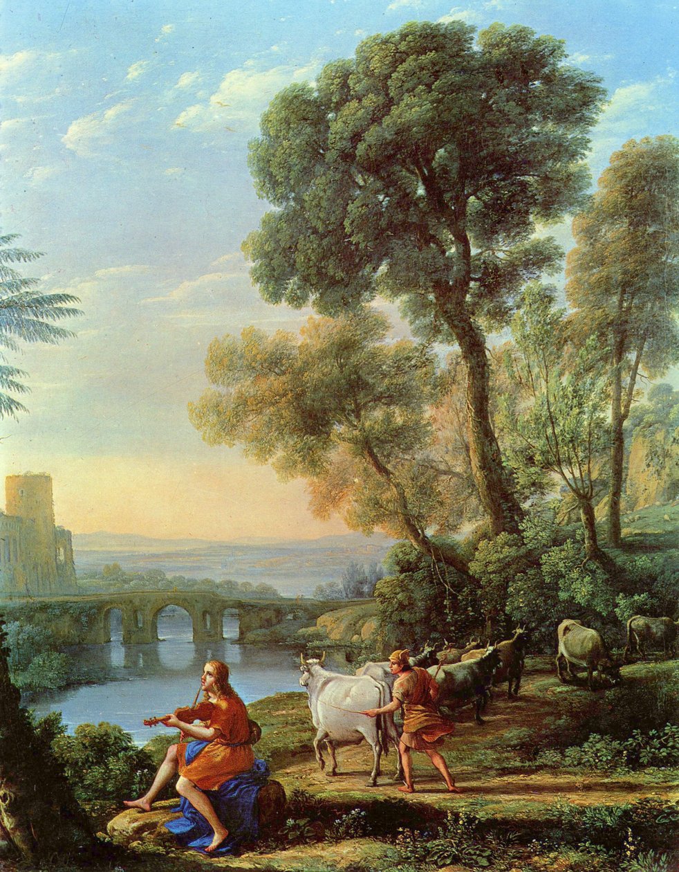 Apollo ve Merkür ile Manzara by Claude Lorrain