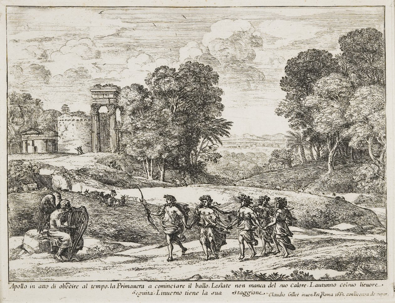 Zaman, Apollo ve Mevsimler, 1662 by Claude Lorrain