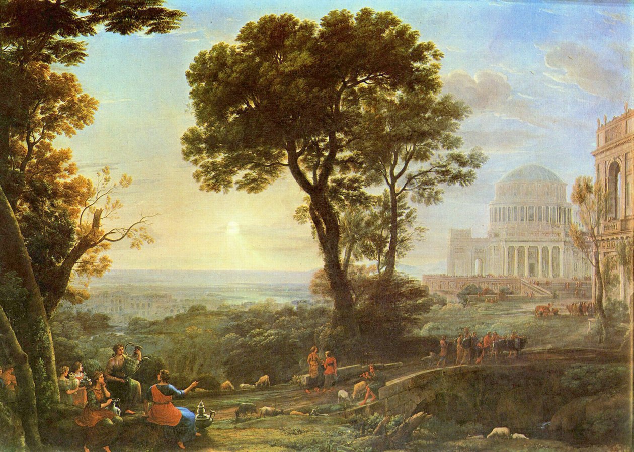 Kurban alayı ile Delphi Vedute by Claude Lorrain
