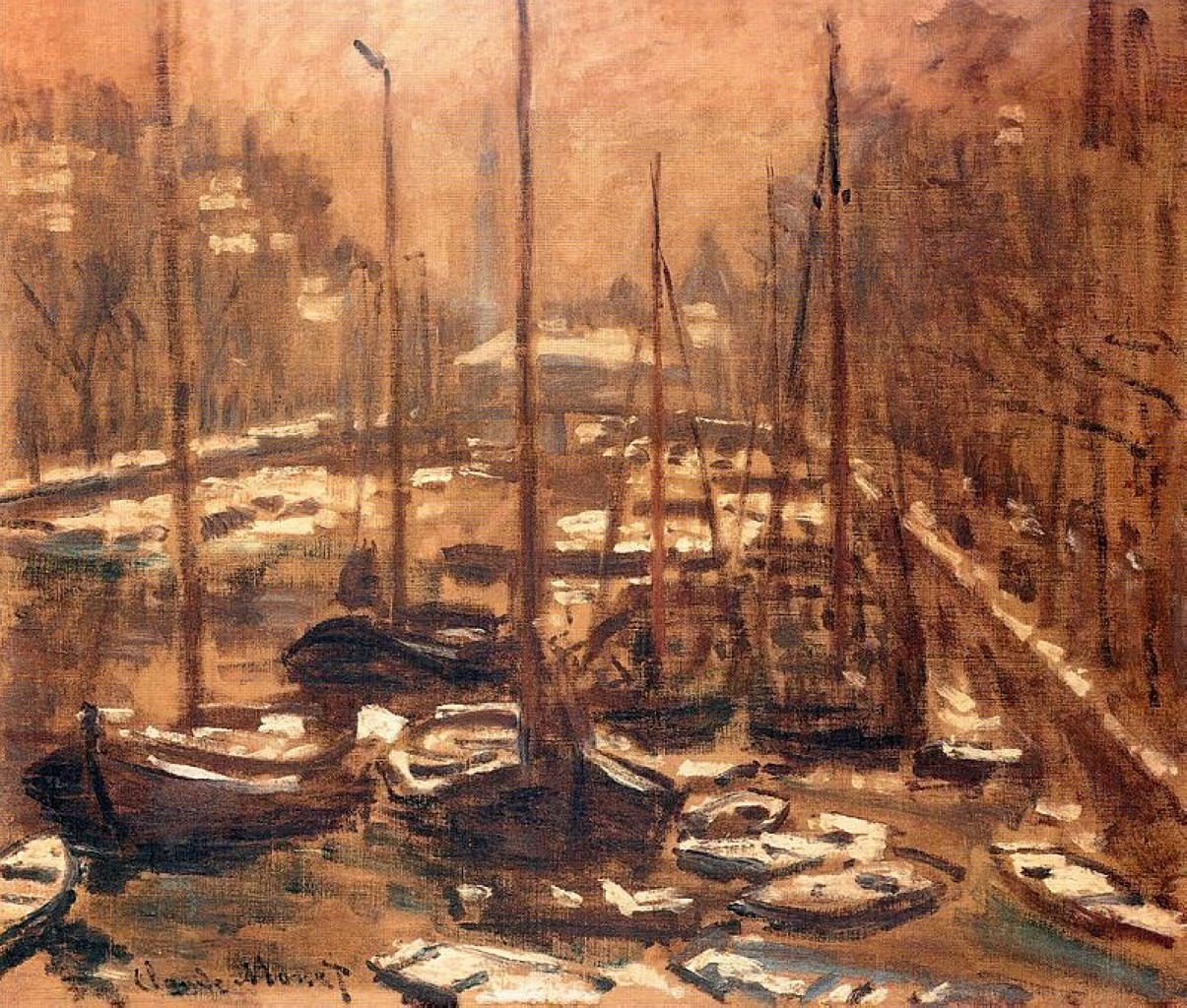 Kışın Amsterdam