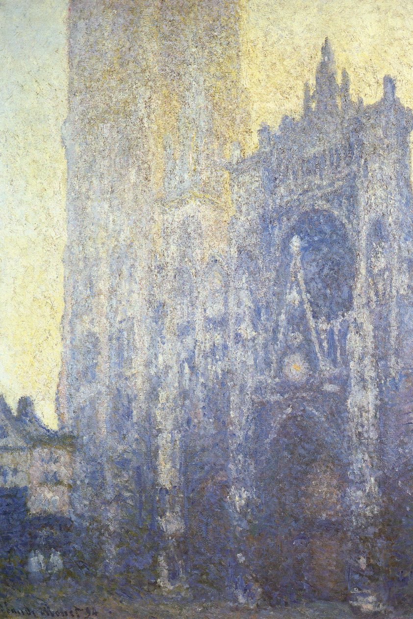 Rouen Katedrali. Sabah Etkisi Portalı by Claude Monet