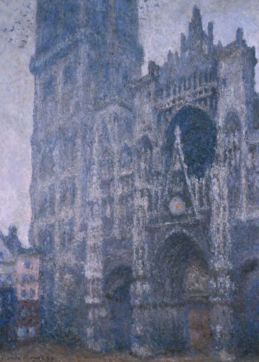 Rouen Katedrali. Portal ve Albane kulesi. gri zaman by Claude Monet