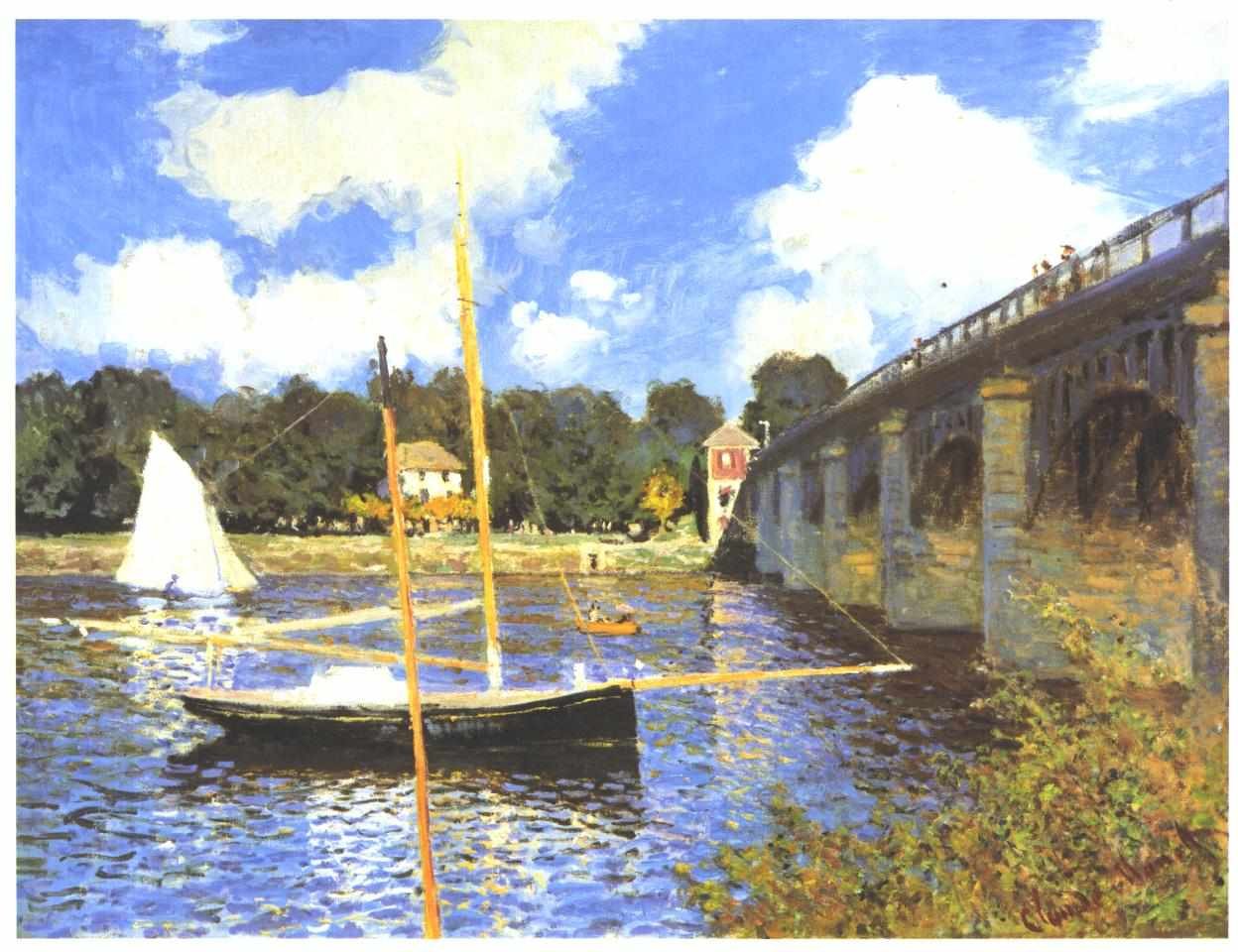 Karayolu köprüsü, Argenteuil by Claude Monet