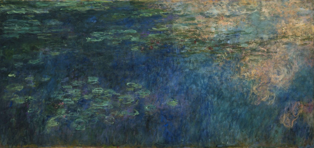 Nilüfer Göleti Üzerinde Bulutların Yansımaları by Claude Monet