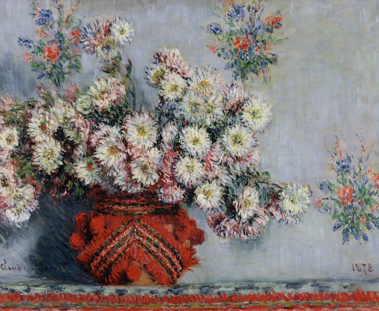 Krizantemler, 1878 by Claude Monet