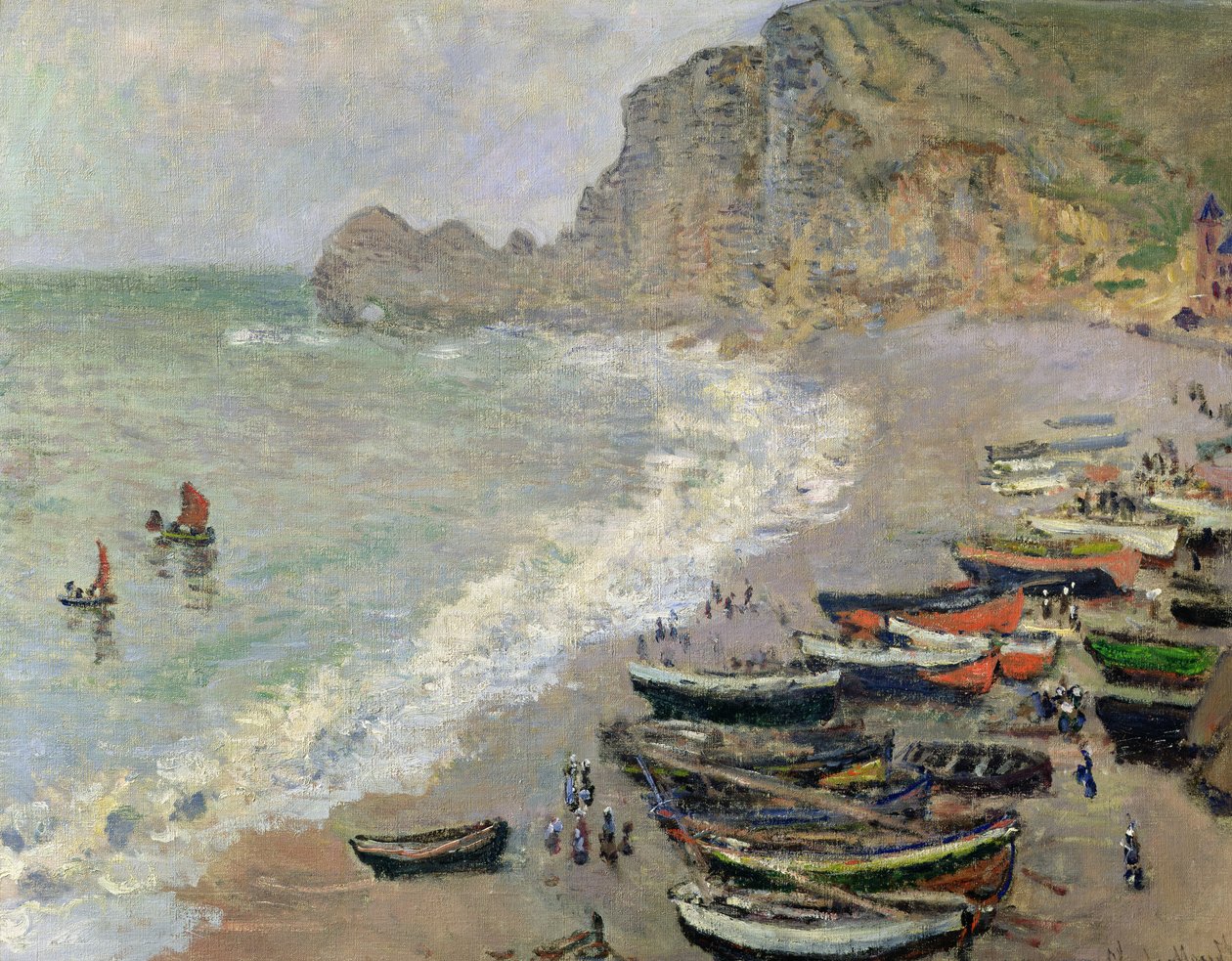 Etretat, plaj ve Porte d