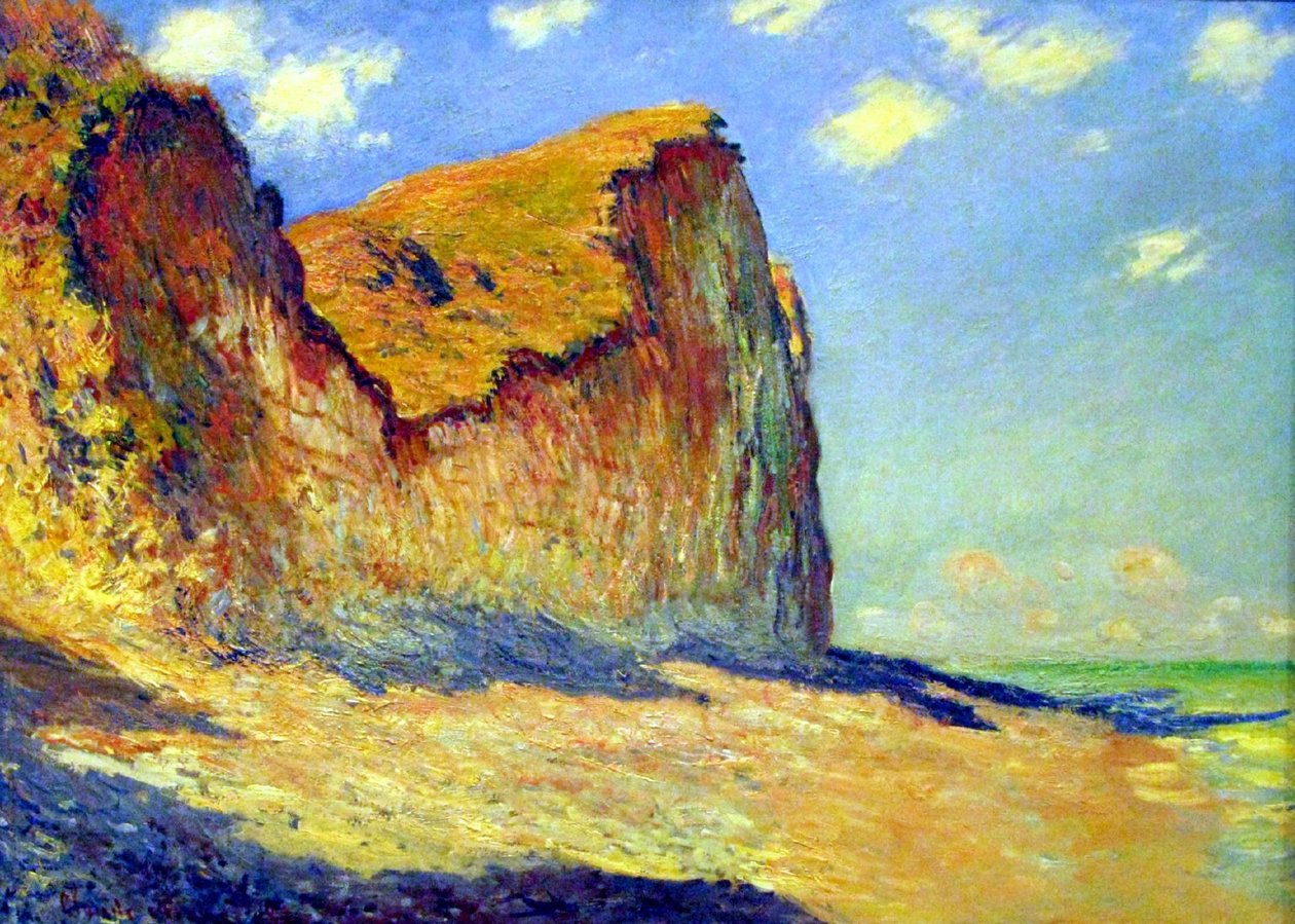 Pourville yakınındaki kayalıklar by Claude Monet