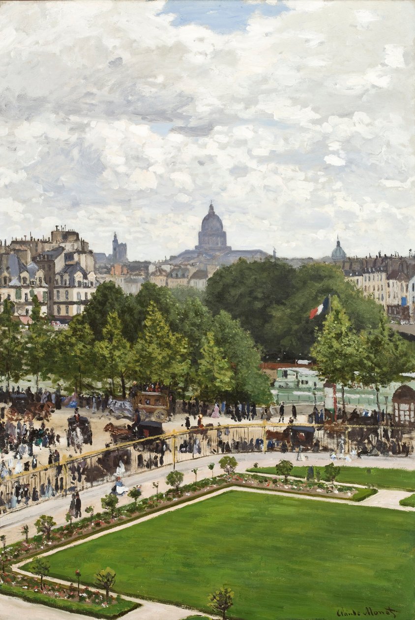 ಗಾರ್ಡನ್ ಆಫ್ ದಿ ಪ್ರಿನ್ಸೆಸ್, ಲೌವ್ರೆ, 1867 ಟರ್ಕ್ by Claude Monet