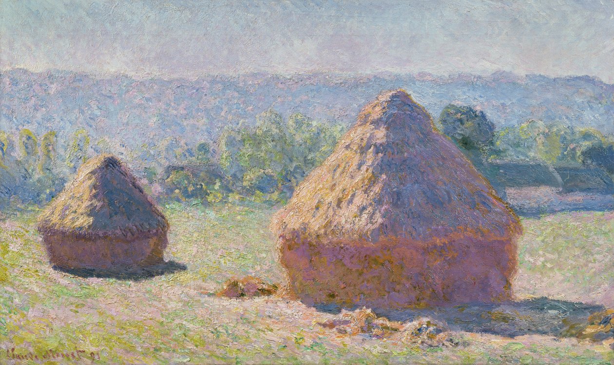 Yaz Sonundaki Tahıllar, Sabah etkisi, 1891 by Claude Monet