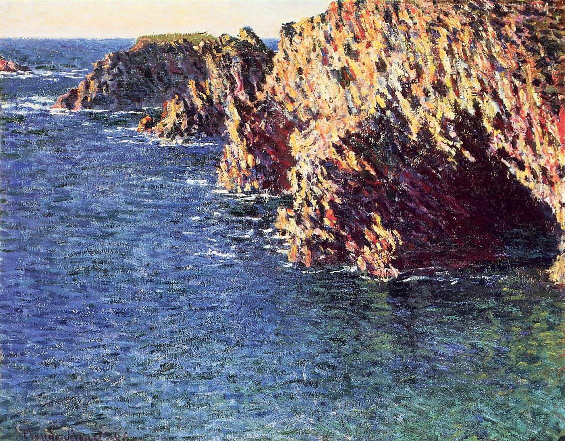 Port-Domois Mağarası by Claude Monet