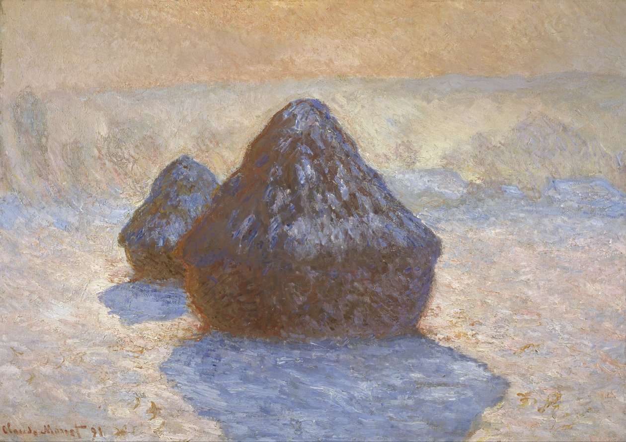 Samanlık - Kar Etkisi by Claude Monet