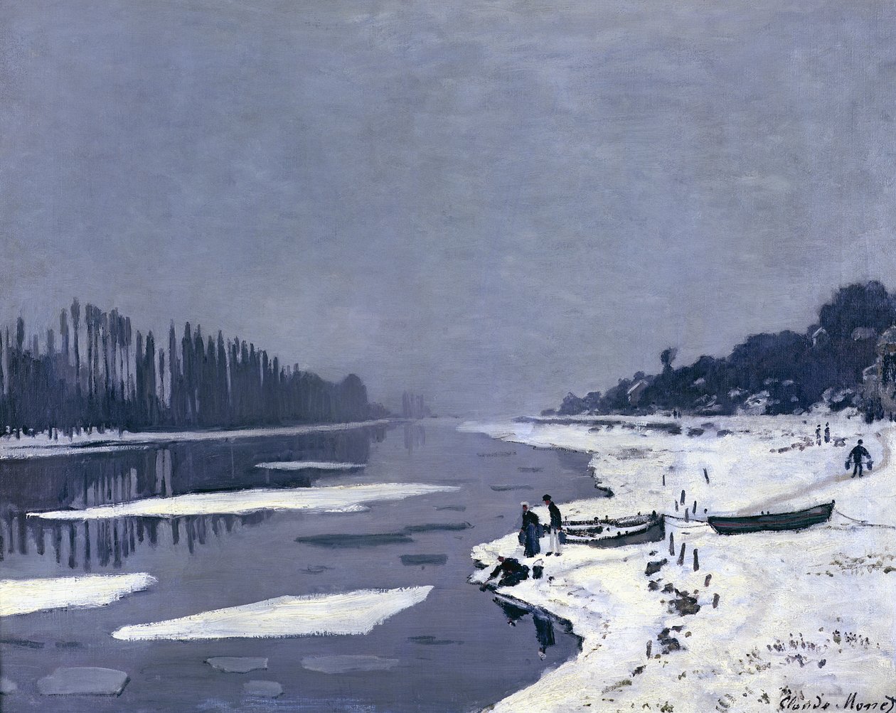 Ice floes on the Seine at Bougival, c.1867-68  by Claude Monet