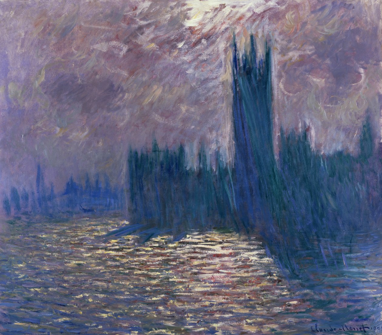 Parlamento, Thames Üzerine Düşünceler, 1905 by Claude Monet