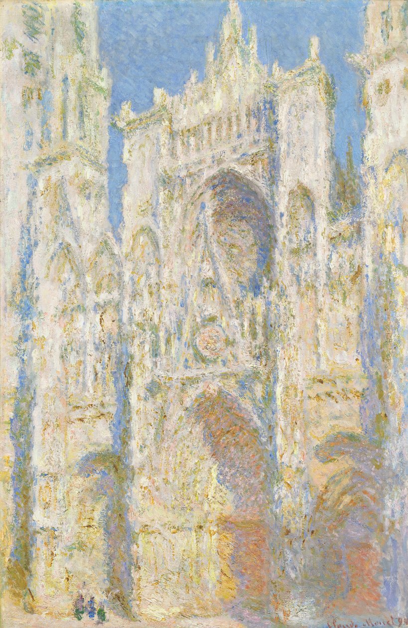Rouen Katedrali, Batı Cephesi, Güneş Işığı by Claude Monet