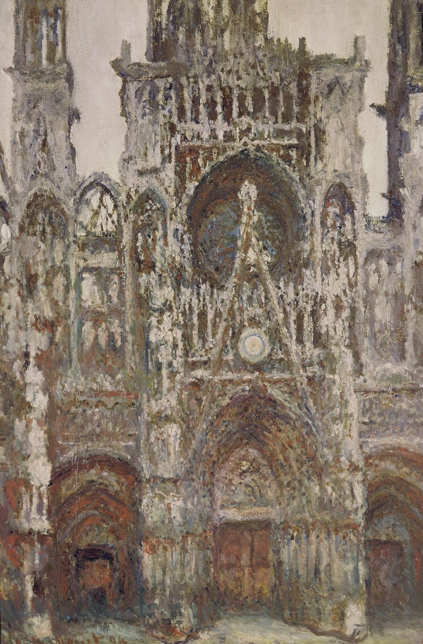 Rouen Katedrali, akşam, kahverengi uyum, 1894 by Claude Monet