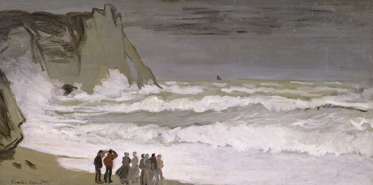 Rough Sea at Etretat, 1868-69  by Claude Monet