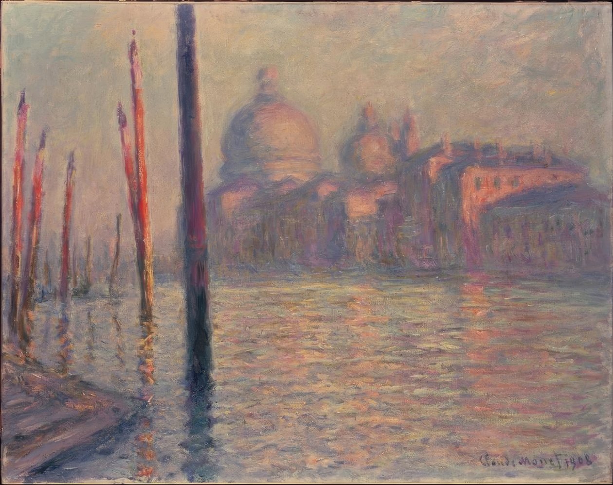 Santa Maria della Selamı ve Büyük Kanal, Venise by Claude Monet