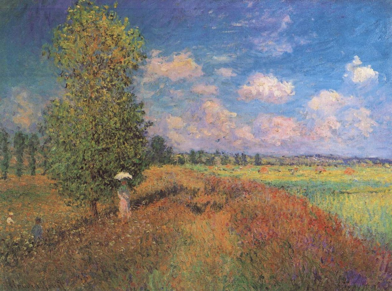 Yaz mısır haşhaş alanı by Claude Monet