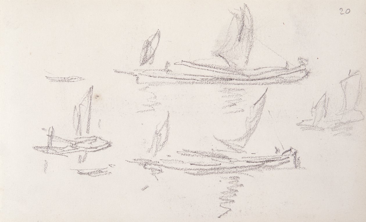 Study for London series, Boats on the Thames  by Claude Monet