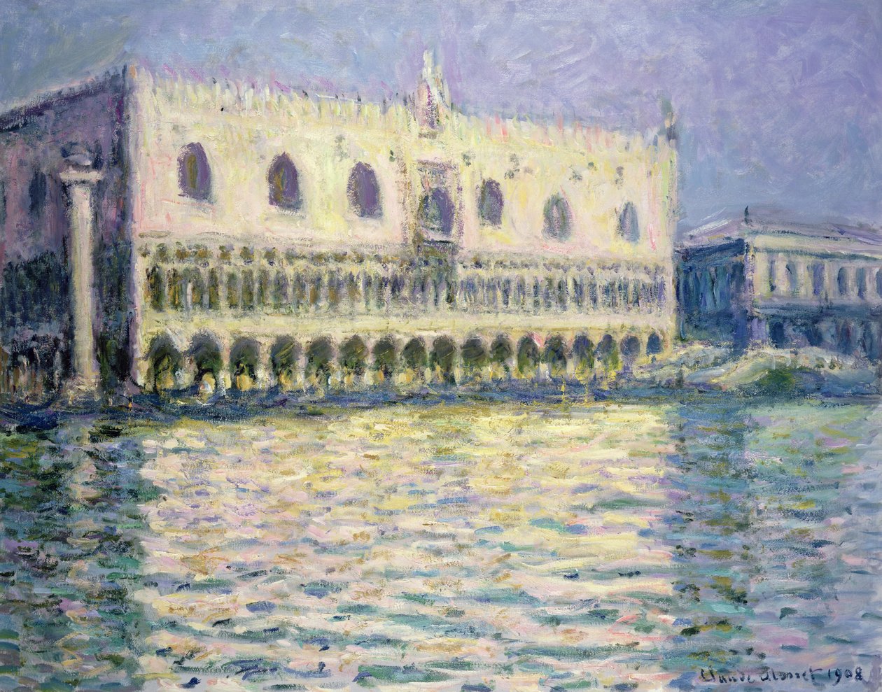 Ducal Sarayı, Venedik, 1908 by Claude Monet