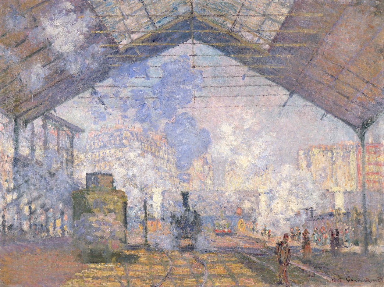 Gare Aziz Lazare, 1877 by Claude Monet