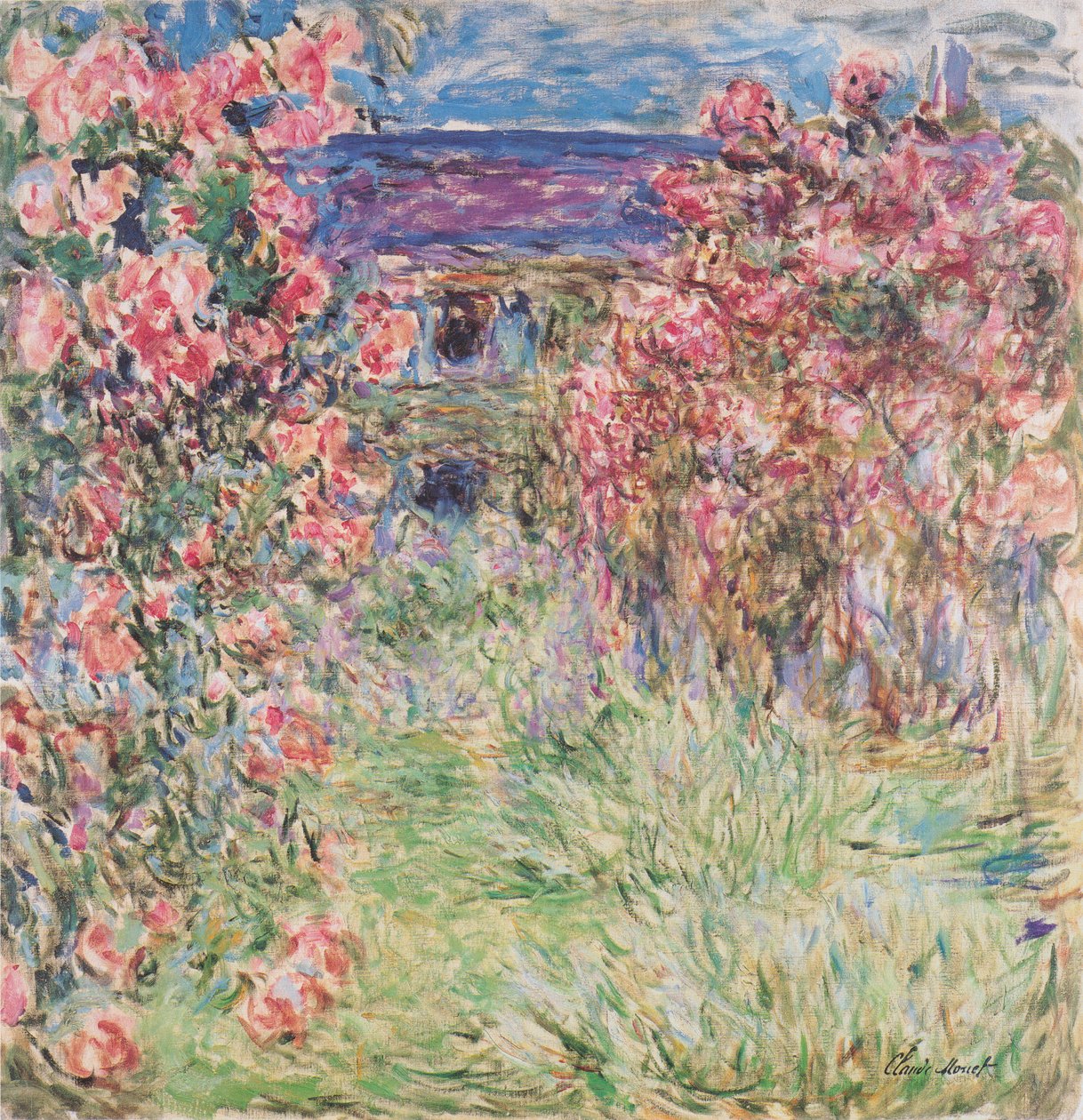 Güller Arasındaki Ev by Claude Monet