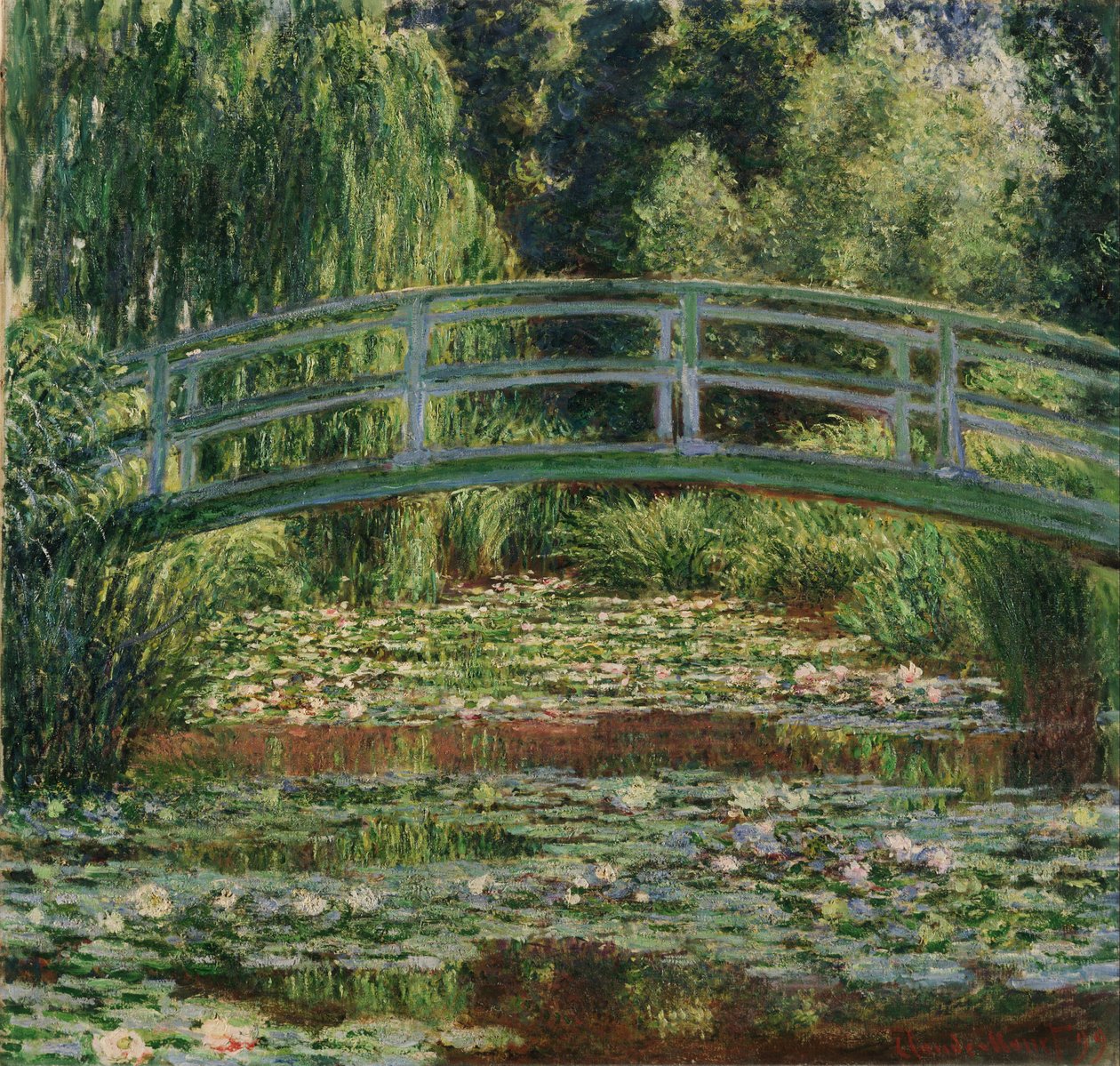 Japon Yaya Köprüsü ve Nilüfer Havuzu, Giverny by Claude Monet