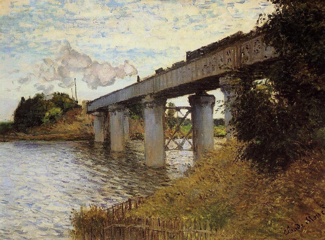 The Railway Bridge at Argenteuil  by Claude Monet