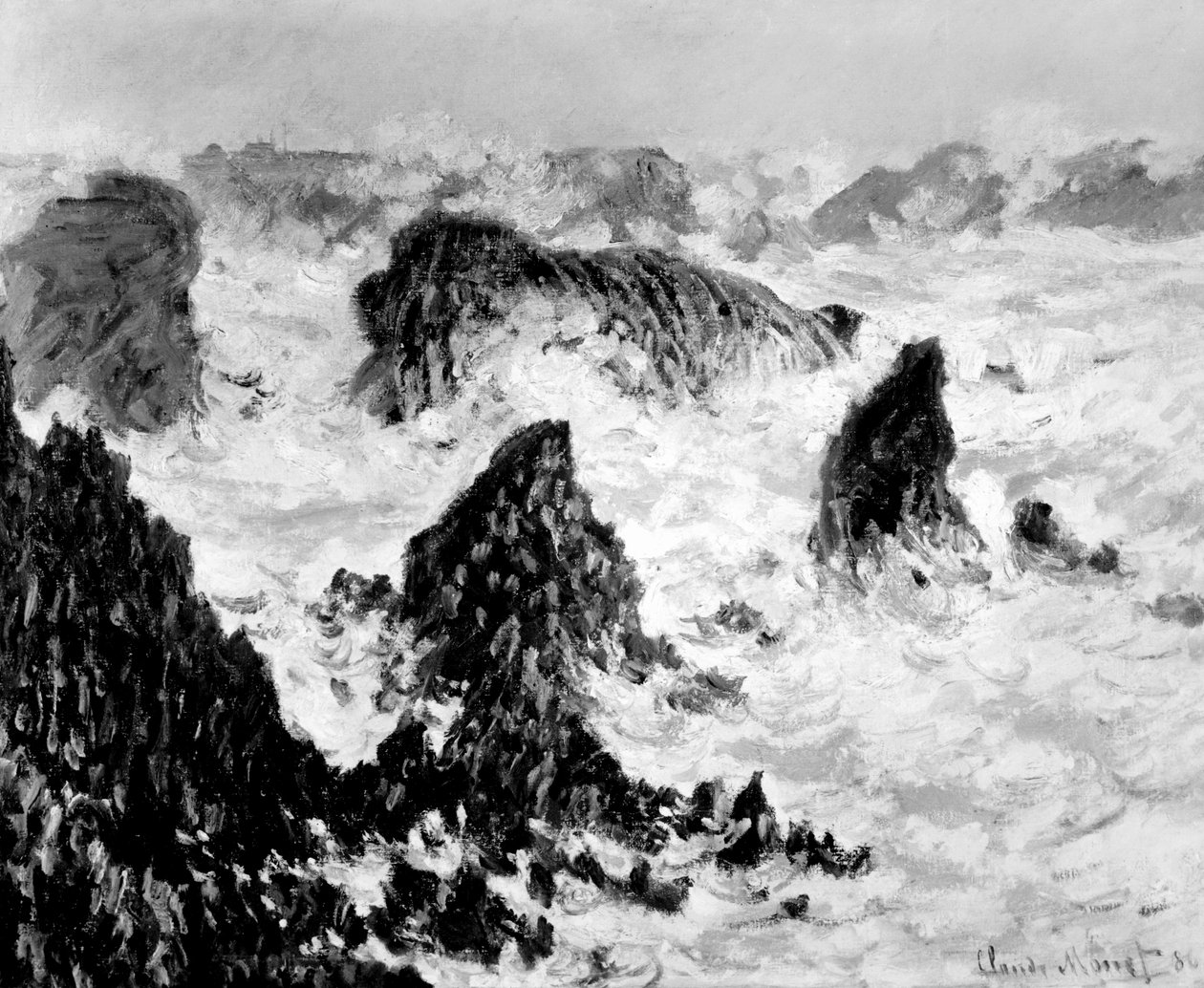 Belle-Ile Kayaları, 1886 by Claude Monet