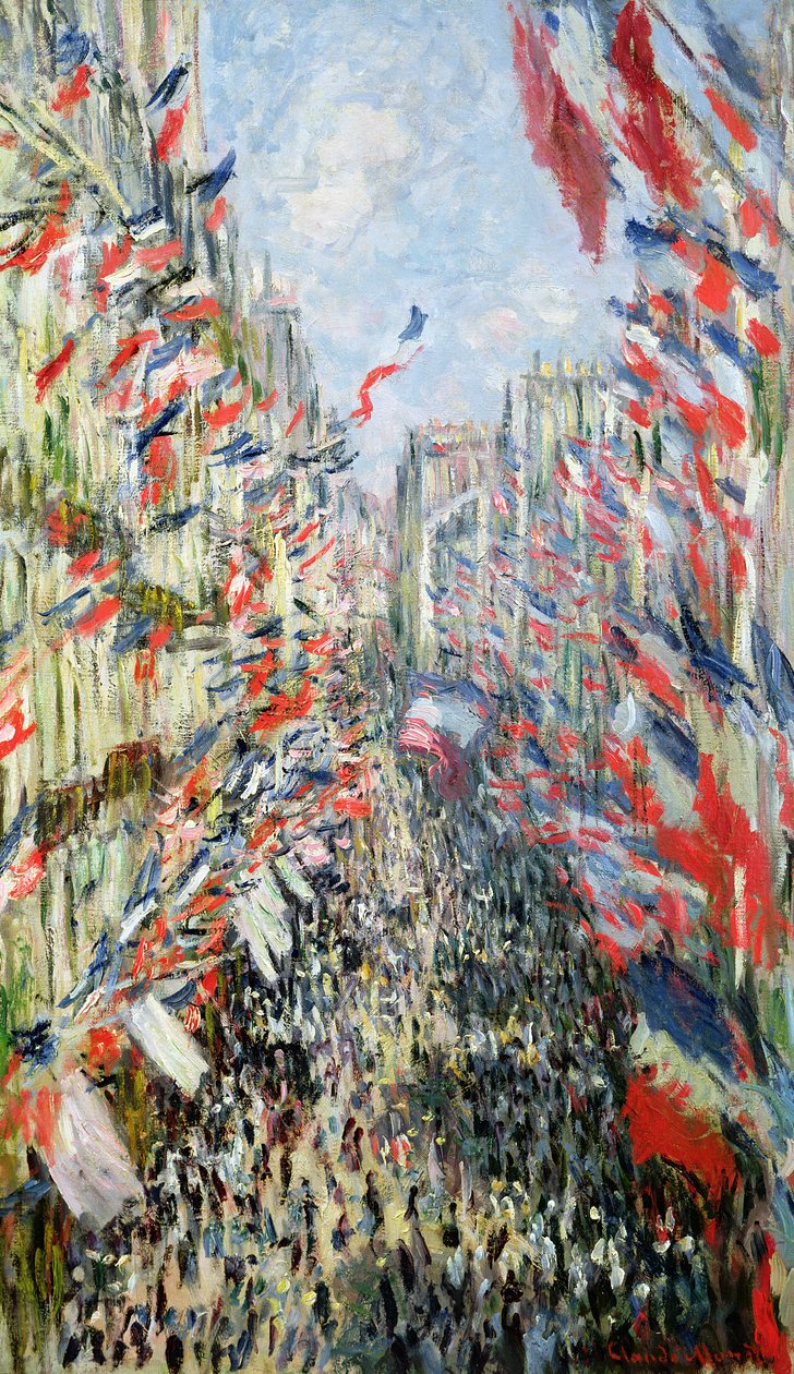 Rue Montorgueil, Paris, 30 Haziran 1878 Kutlaması by Claude Monet
