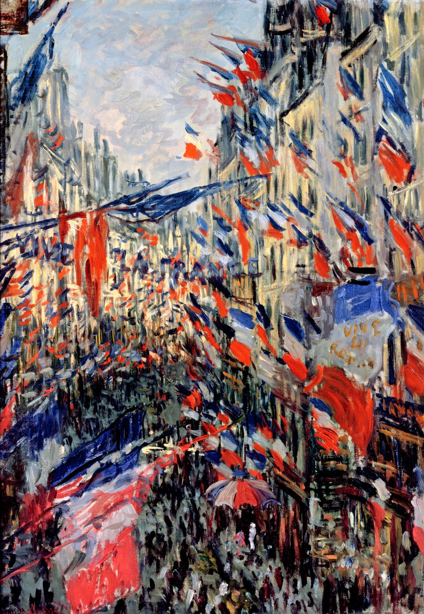 Rue Saint-Denis, 30 Haziran 1878 Kutlaması by Claude Monet