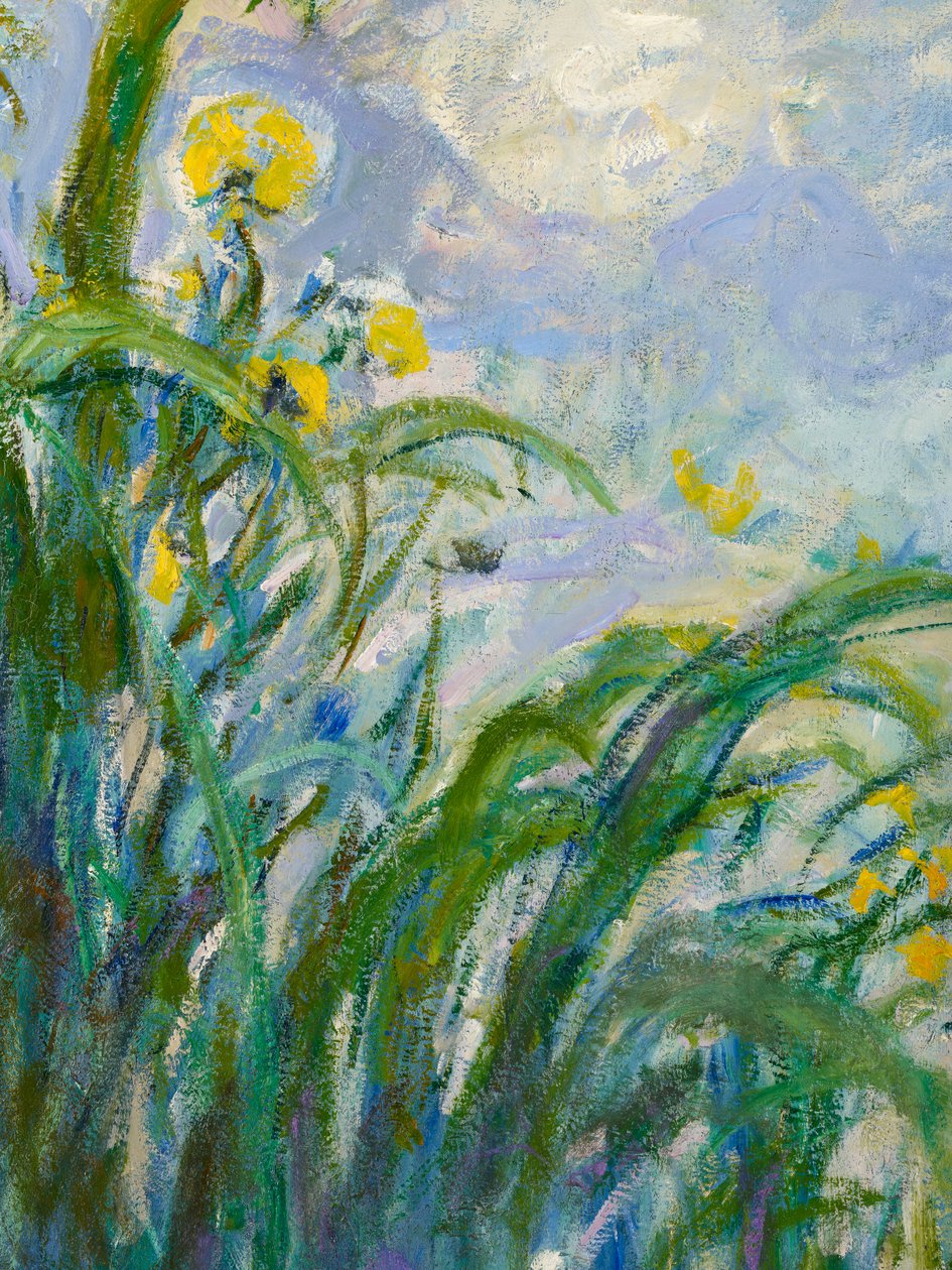 Tuval üzerine yağlı boya 154652'nin Sarı İris detayı by Claude Monet