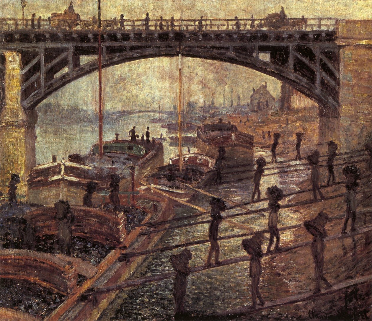 boşaltıcılar kömür by Claude Monet