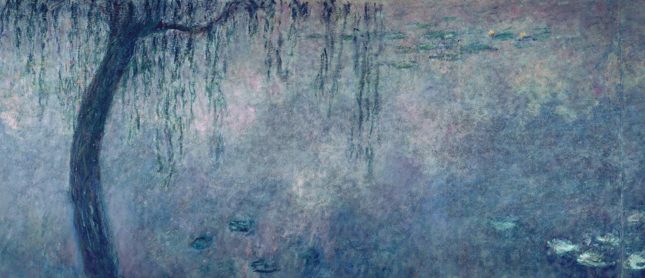 Nilüferler: İki Ağlayan Söğüt, sol kısım, 1914-18 (ayrıca bkz. 75701-03) by Claude Monet