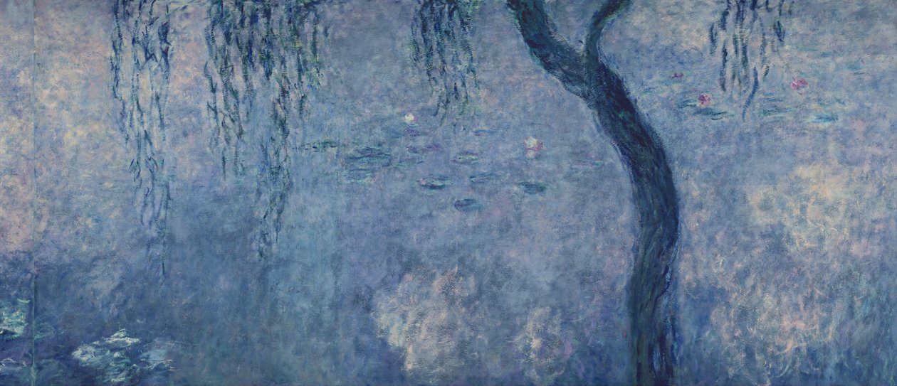 Nilüferler: İki Ağlayan Söğüt, sağ kısım, 1914-18 (ayrıca bkz. 75700-02) by Claude Monet