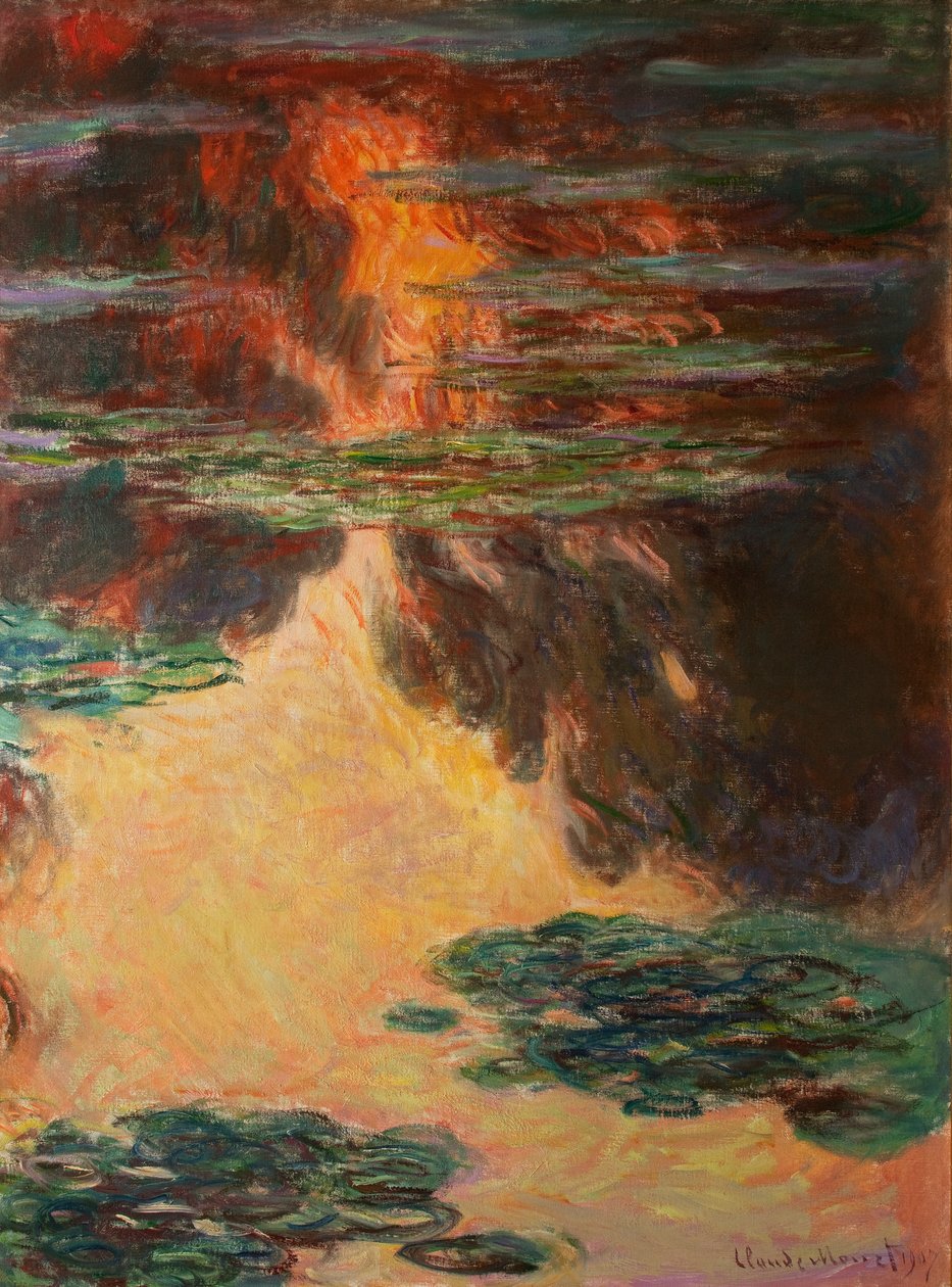 Nilüferler, detay, 1907 (ayrıca bkz. 196299) by Claude Monet