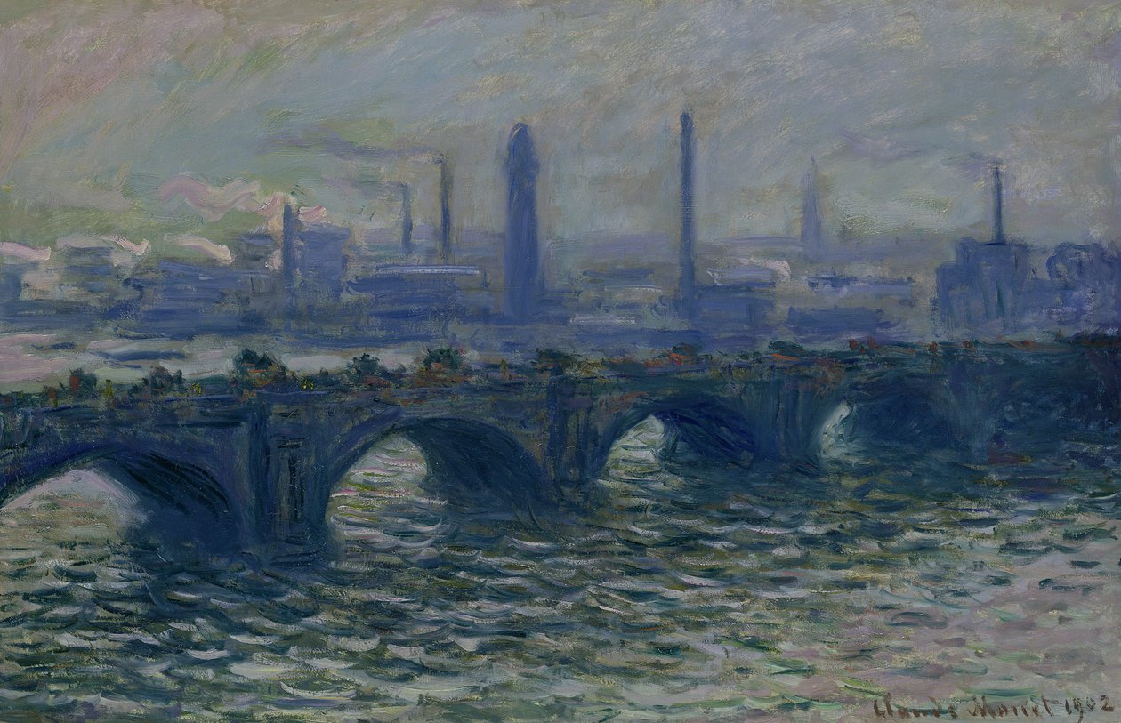 Waterloo Köprüsü, 1902 by Claude Monet
