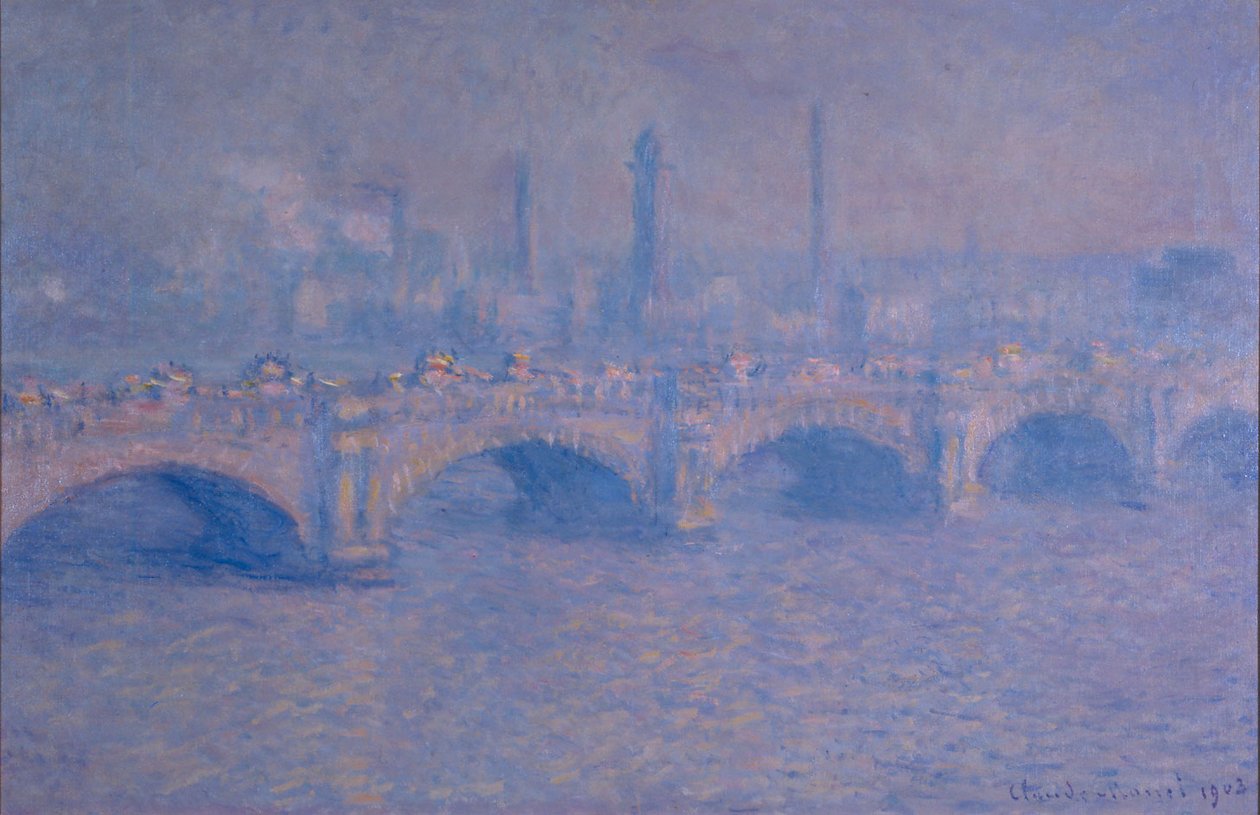 Waterloo Köprüsü, Güneş Etkisi by Claude Monet