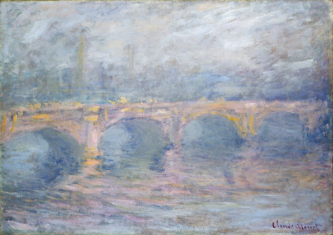 Waterloo Köprüsü, Londra, Gün Batımında, 1904 by Claude Monet