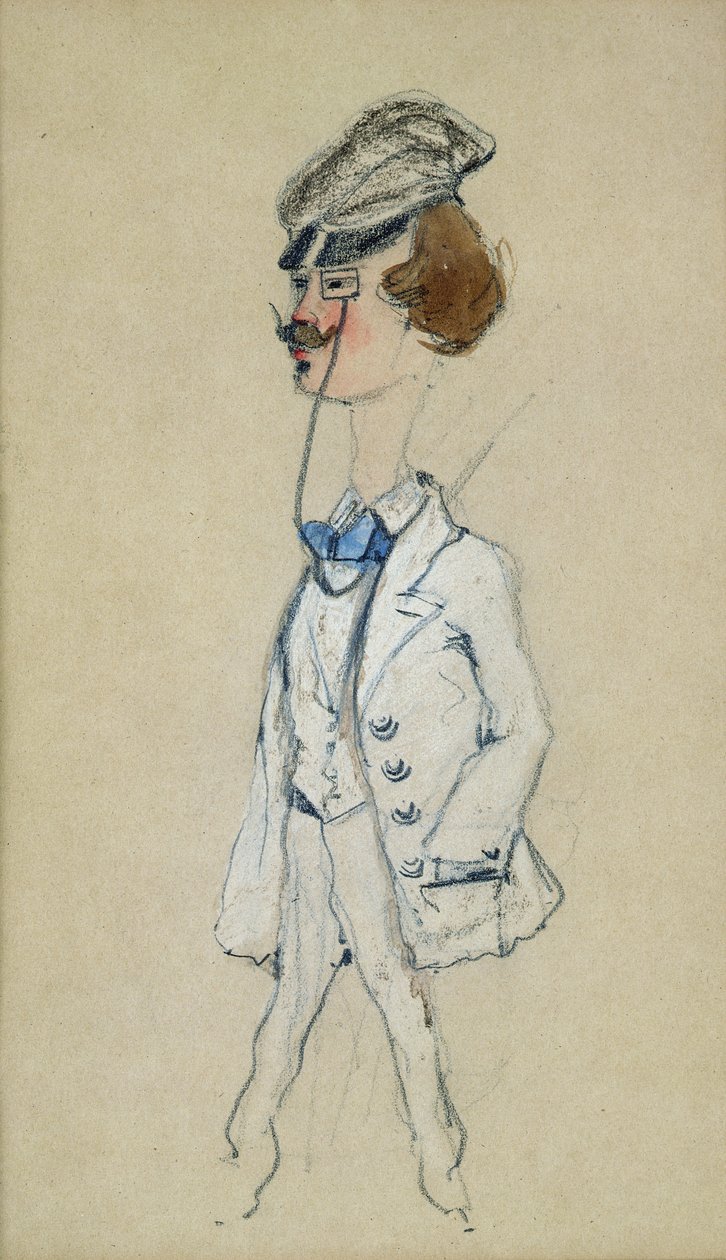 Tek Gözlü Genç Adam, 1857 (kağıt üzerinde pastel ve wc) by Claude Monet