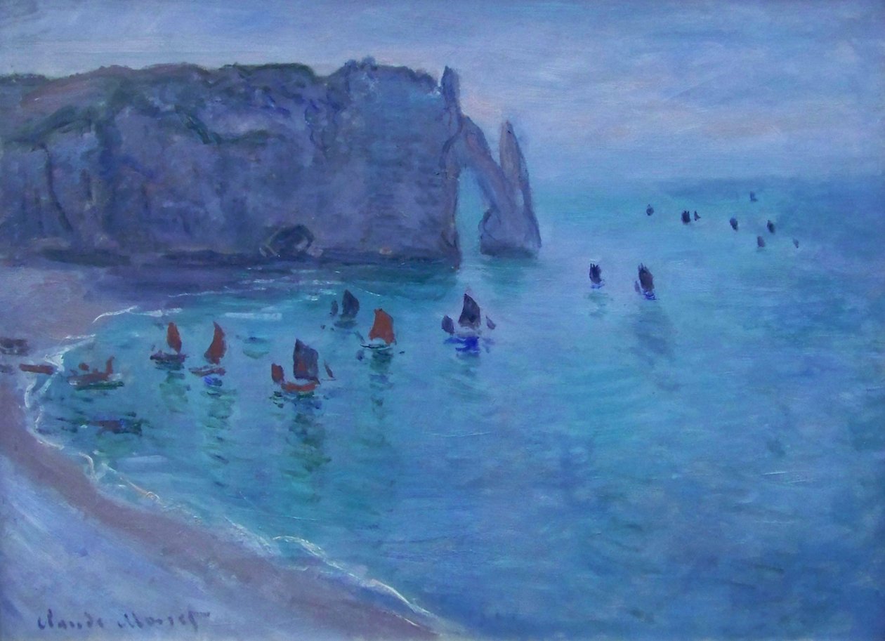 Etretat, Porte dAval by Claude Monet
