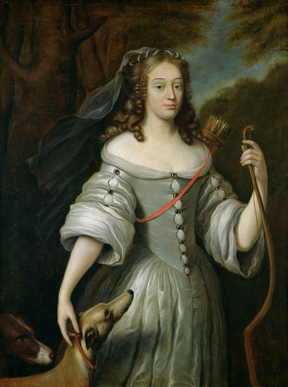 Francoise Louise de la Baume le Blanc (1644-1710) Vaujour Düşesi, Matmazel de la Valliere olarak da bilinir (tuval üzerine yağlı boya) by Claude (attr. to) Lefebvre